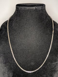Gunmetal Finish Solid 925 Italian Silver 24in 2.7mm Anchor Chain Necklace