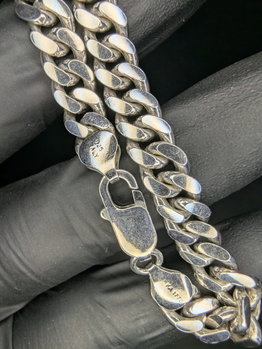 Solid 925 Italian Sterling Silver 8.5in 8.0mm Miami Cuban Link Bracelet