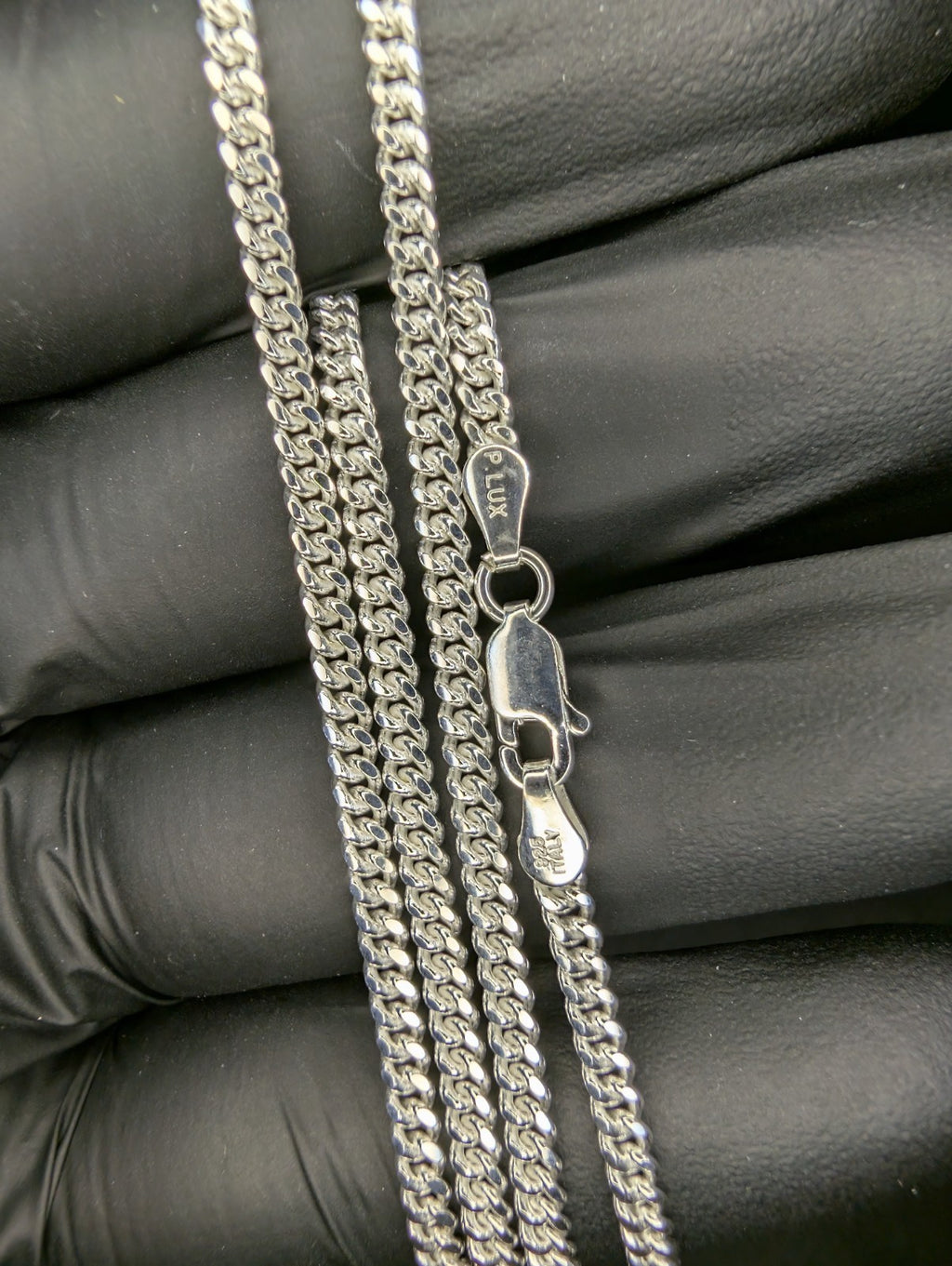 Solid 925 Italian Sterling Silver 20in 2.9mm Miami Cuban Chain Necklace