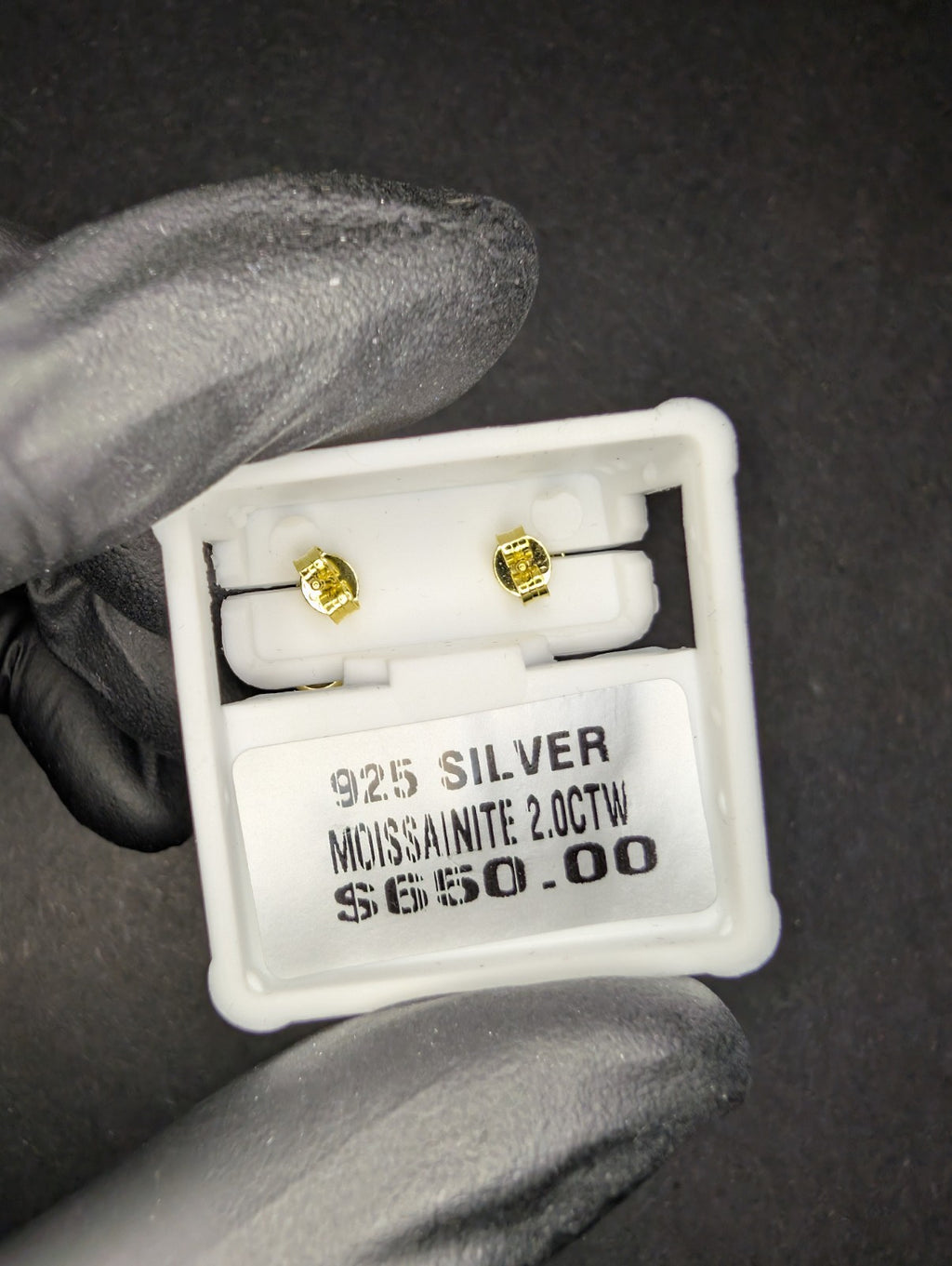 Gold over Solid 925 Silver Graduated VVS D Moissanite Drop / Dangle Earrings