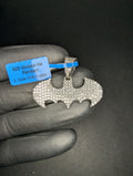 Solid 925 Sterling Silver VVS D Moissanite Batman Symbol Pendant