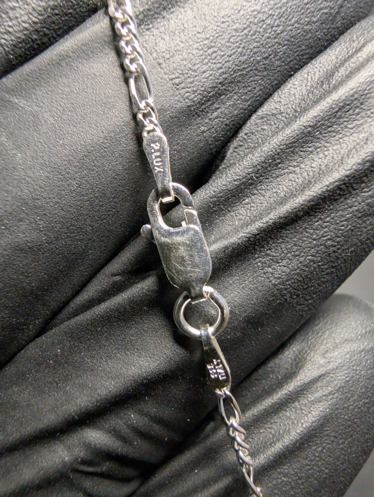 Solid 925 Italian Sterling Silver 18" 1.9mm Figaro Necklace