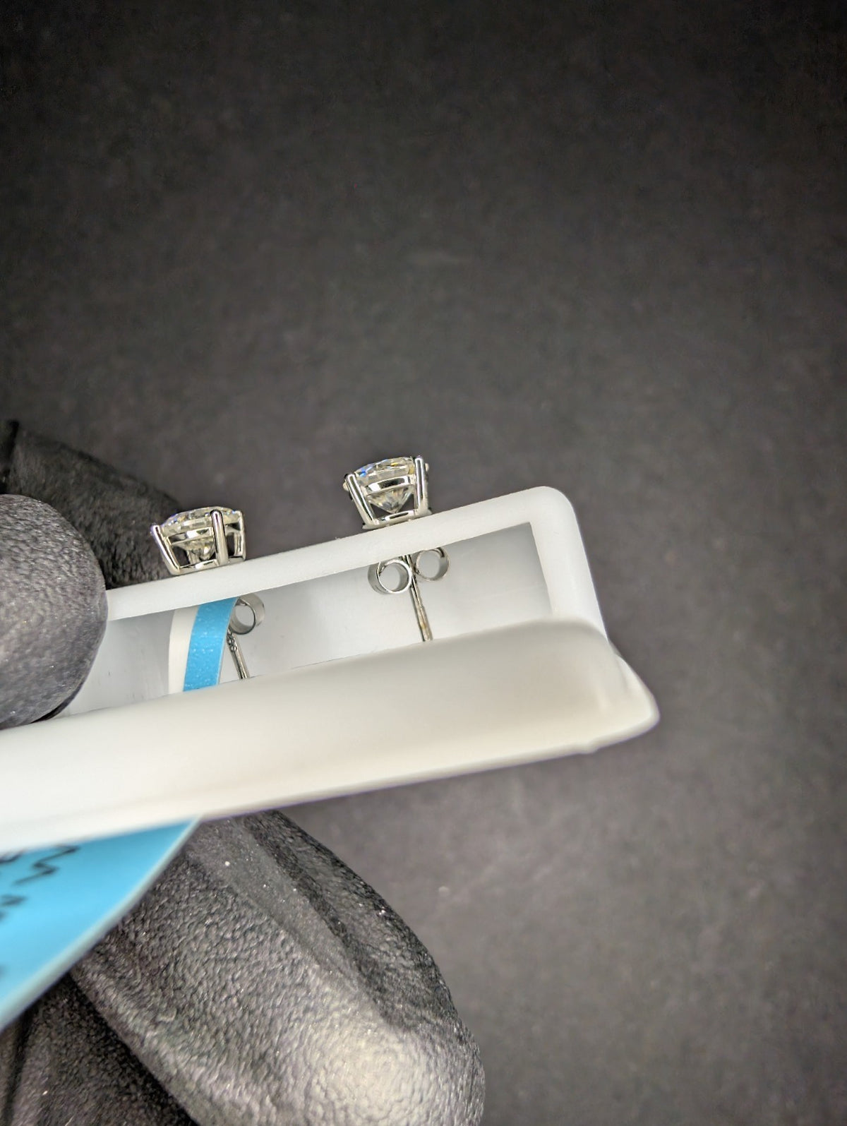 Solid 925 Sterling Silver VVS D 6mm Moissanite Solitaire Studs 1.6CTW