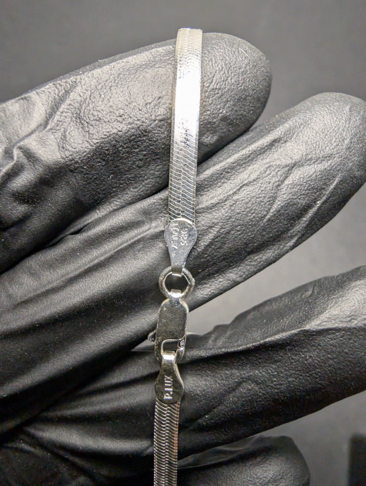 Solid 925 Italian Sterling Silver 3.2mm 18'' Magic Herringbone Necklace
