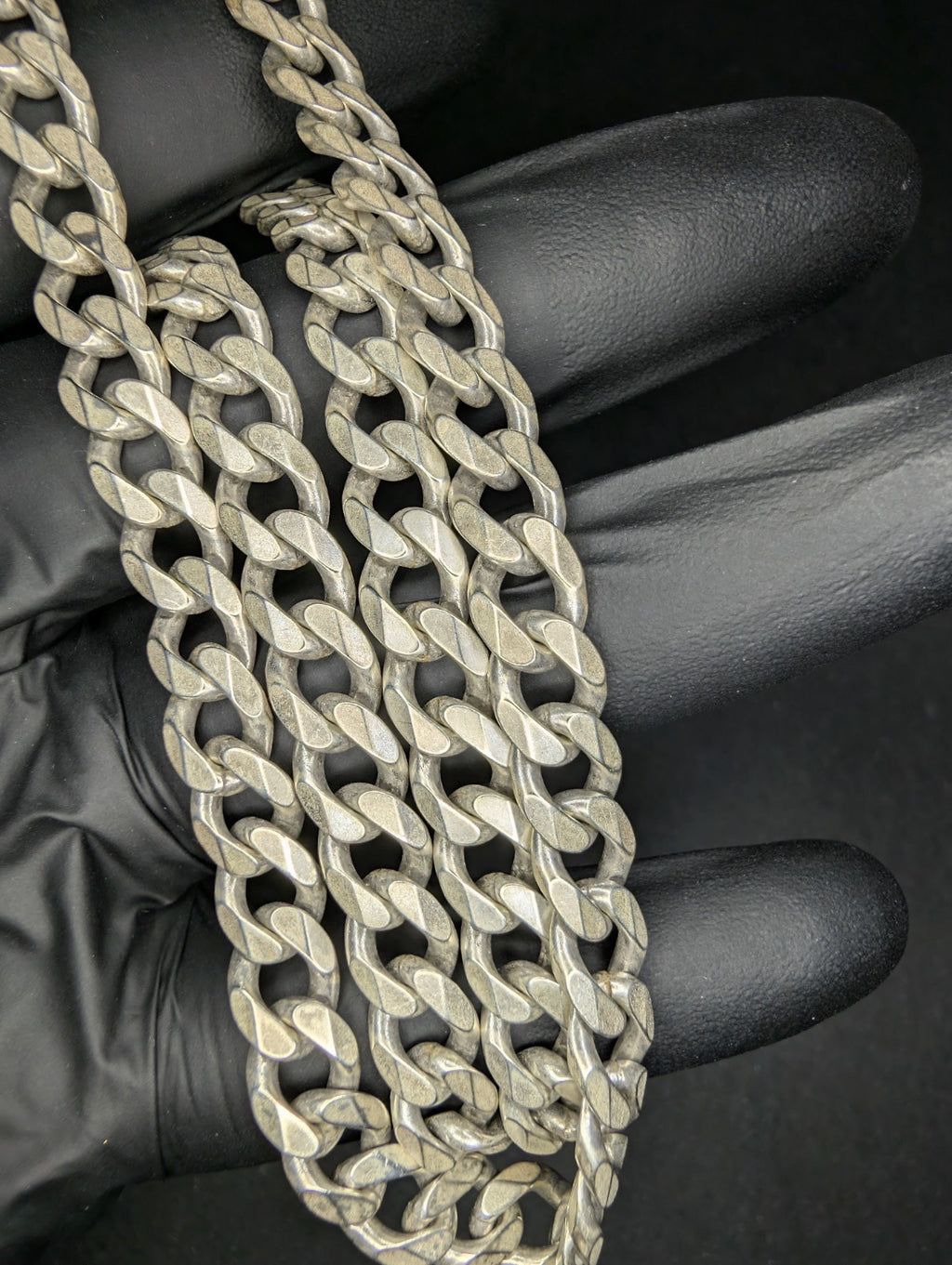 Solid 925 Italian Sterling Silver 24in 8.0mm Heavy Miami Cuban Chain Necklace