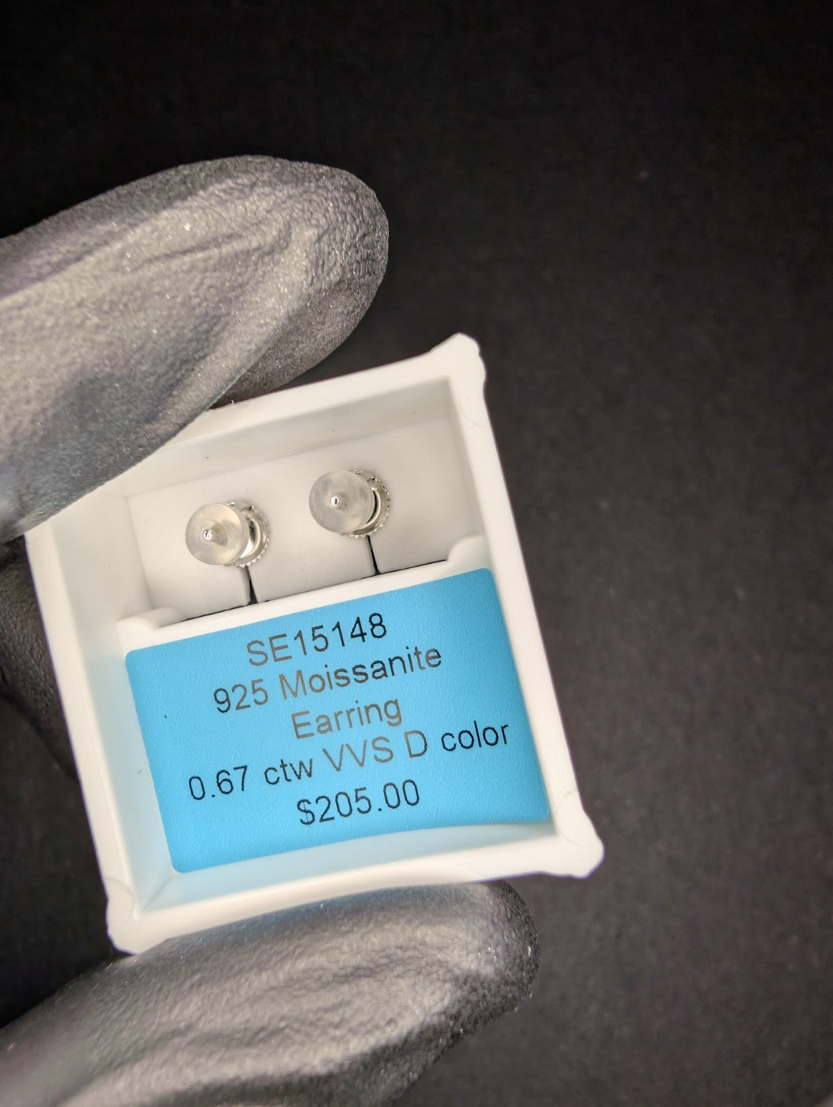 Solid 925 Sterling Silver VVS D Moissanite 9.3mm Step Up Double Halo Studs