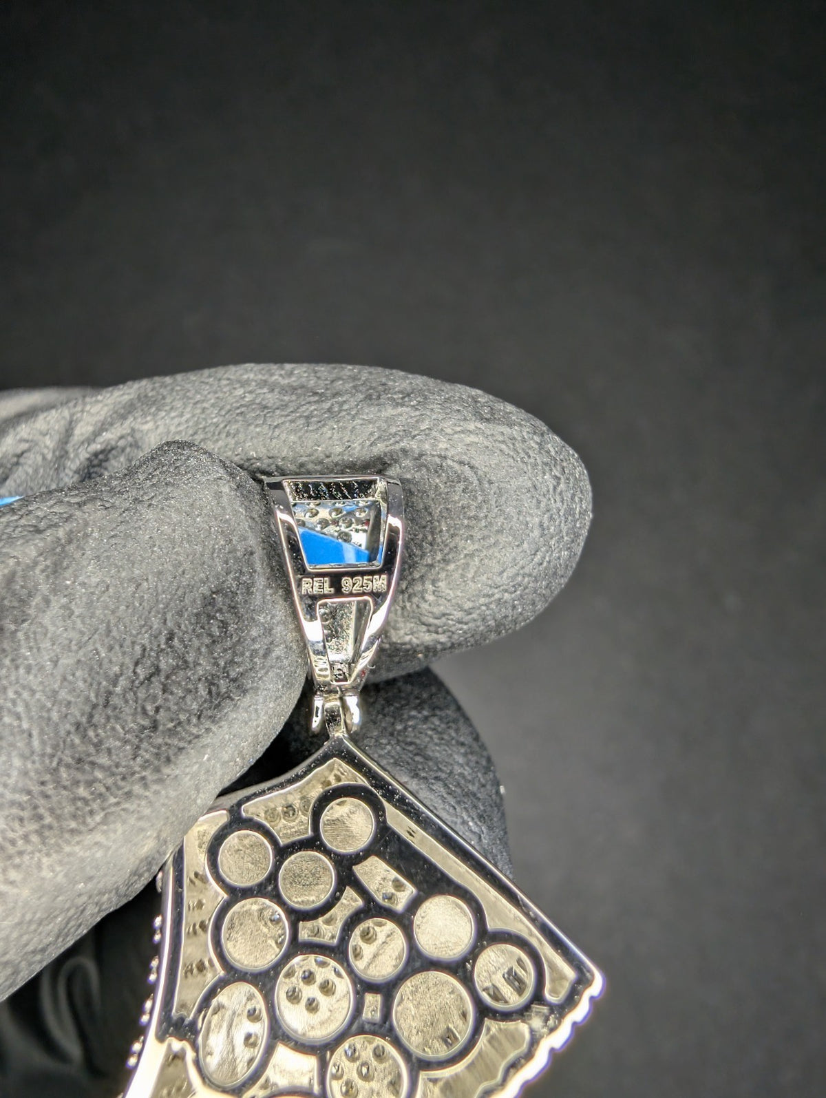 Solid 925 Silver Icy VVS Moissanite Red Enamel Chicago Jordan 1 Shoe Pendant