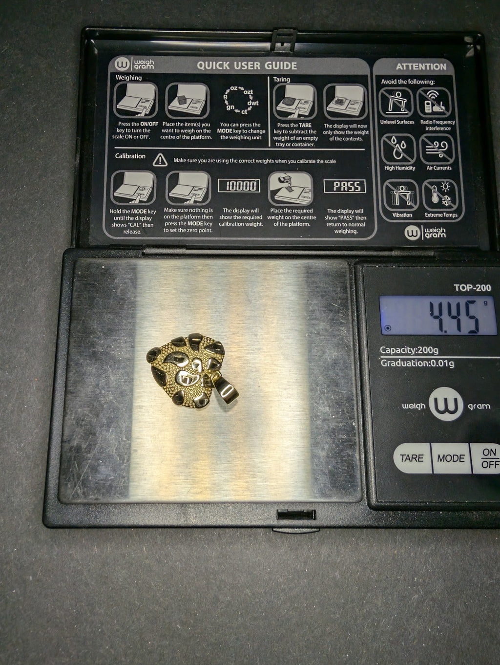 Gold over Solid 925 Sterling Silver Nugget Heart Pendant