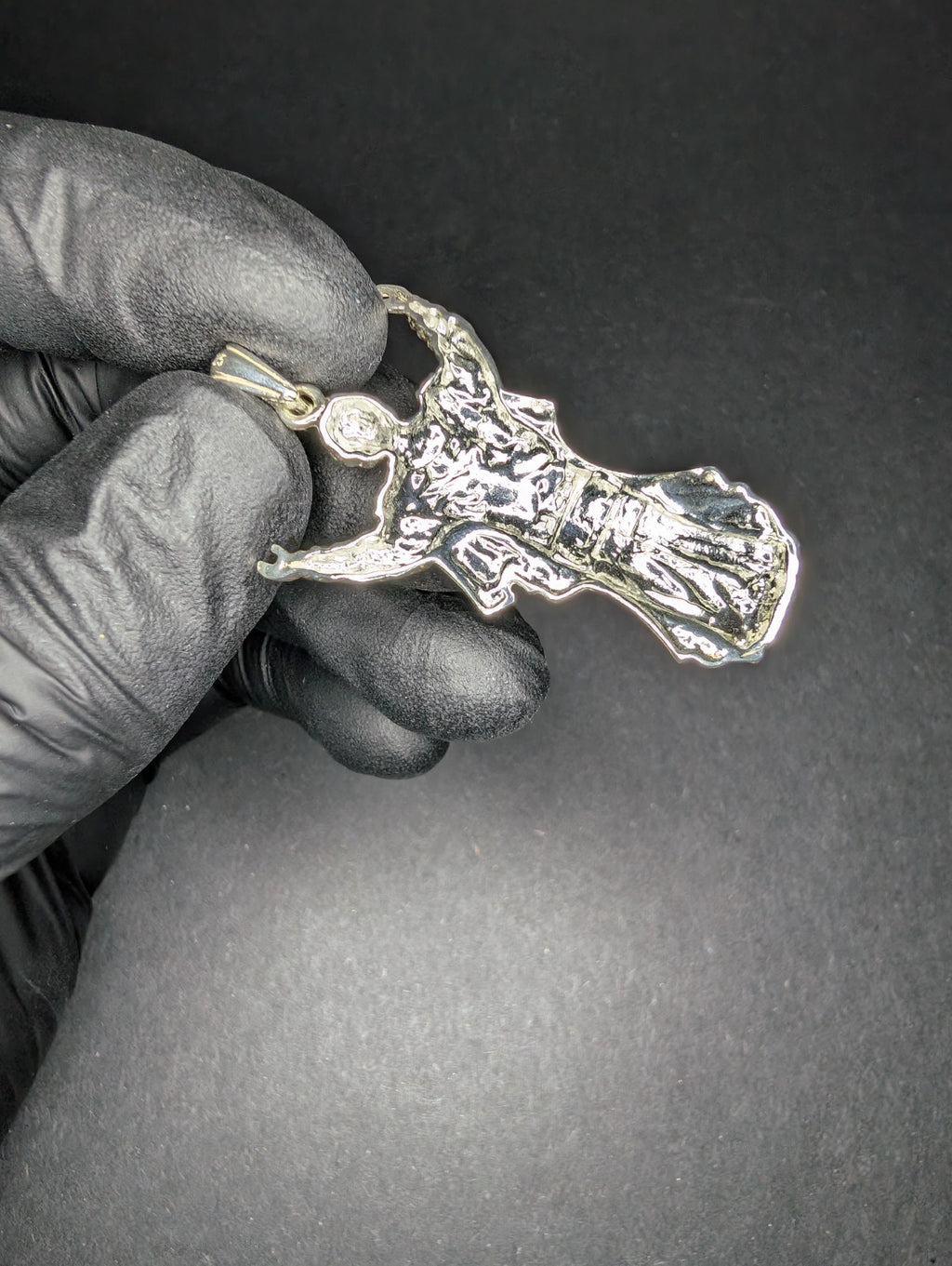 Solid 925 Sterling Silver Christ the Redeemer / Resurrection of Jesus Pendant