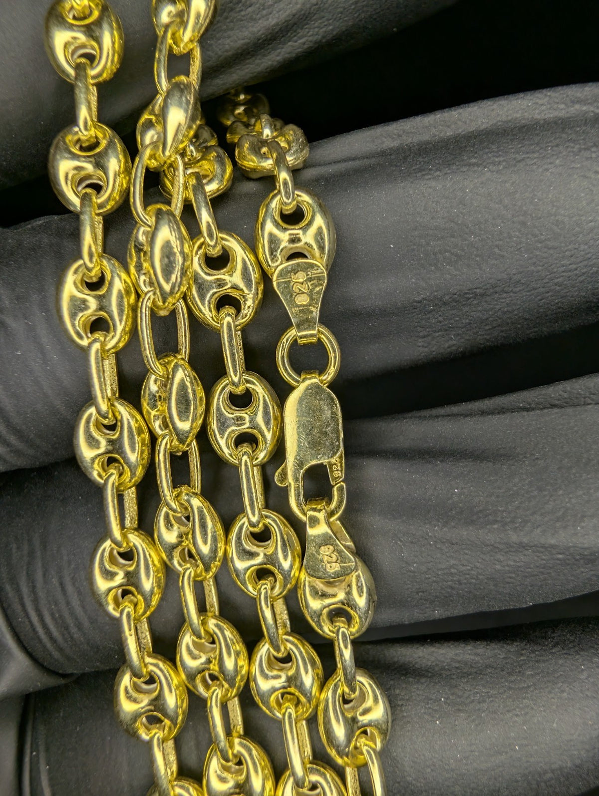 Gold over Solid 925 Sterling Silver 6.0mm 20” Puffed Mariner Necklace
