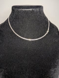 Solid 925 Italian Sterling Silver 16" 3.0mm Flat Cuban Necklace