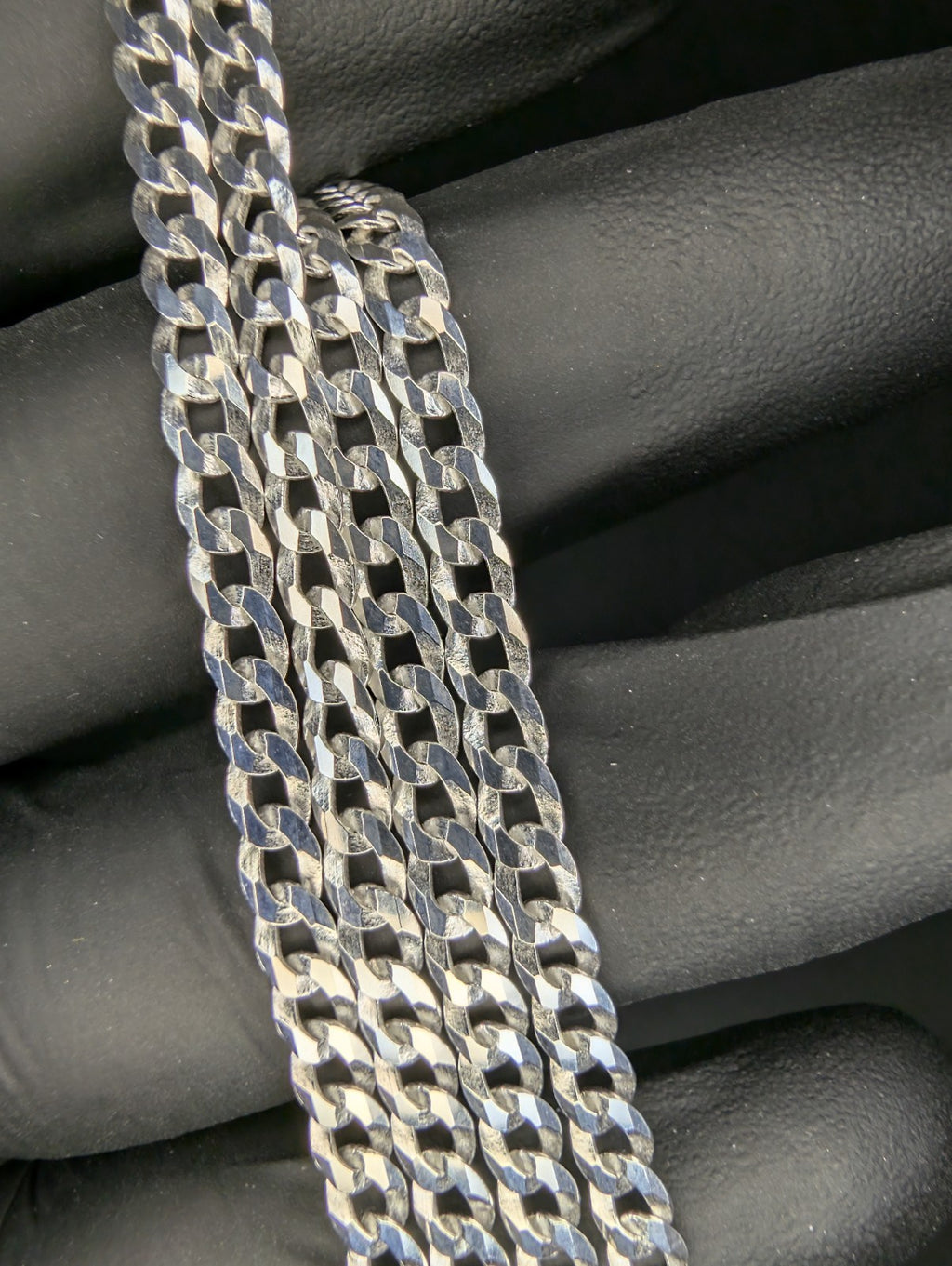 Solid 925 Italian Sterling Silver 24" 4.0mm Flat Cuban Necklace