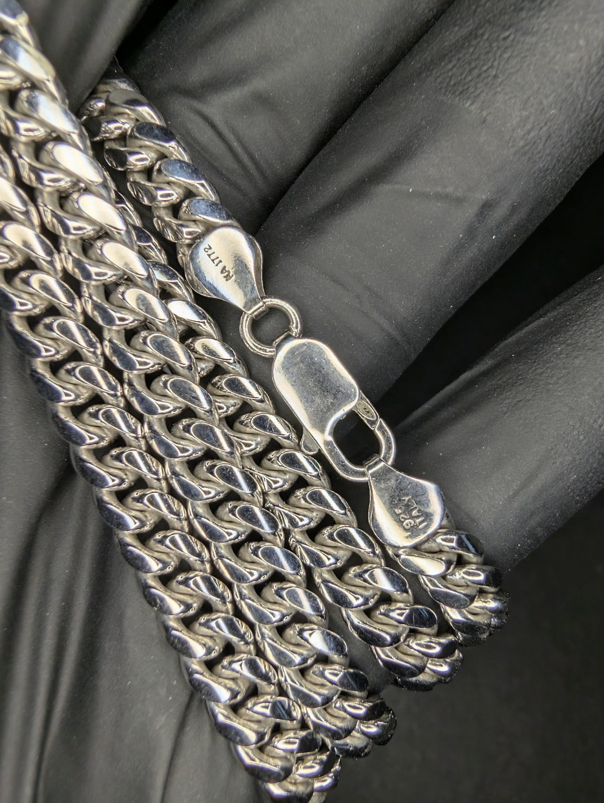 Solid 925 Italian Sterling Silver 22in 7.0mm Heavy Miami Cuban Chain Necklace