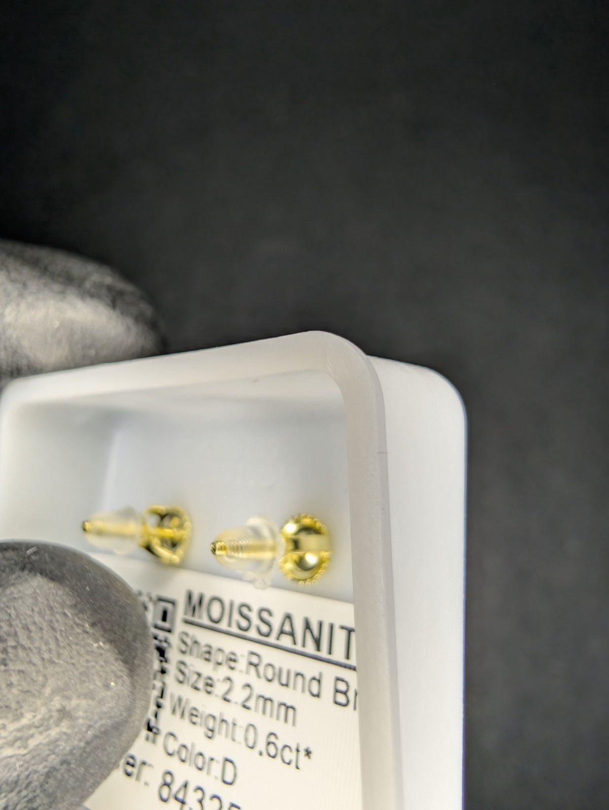 Gold over 925 Silver GRA Certified VVS Moissanite 6.5mm Honeycomb Cluster Studs