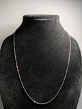 Black Rhodium over Solid 925 Sterling Silver 1.6mm 24in Twisted Rock Necklace