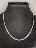 Solid 925 Italian Sterling Silver 20" 3.5mm Flat Cuban Necklace