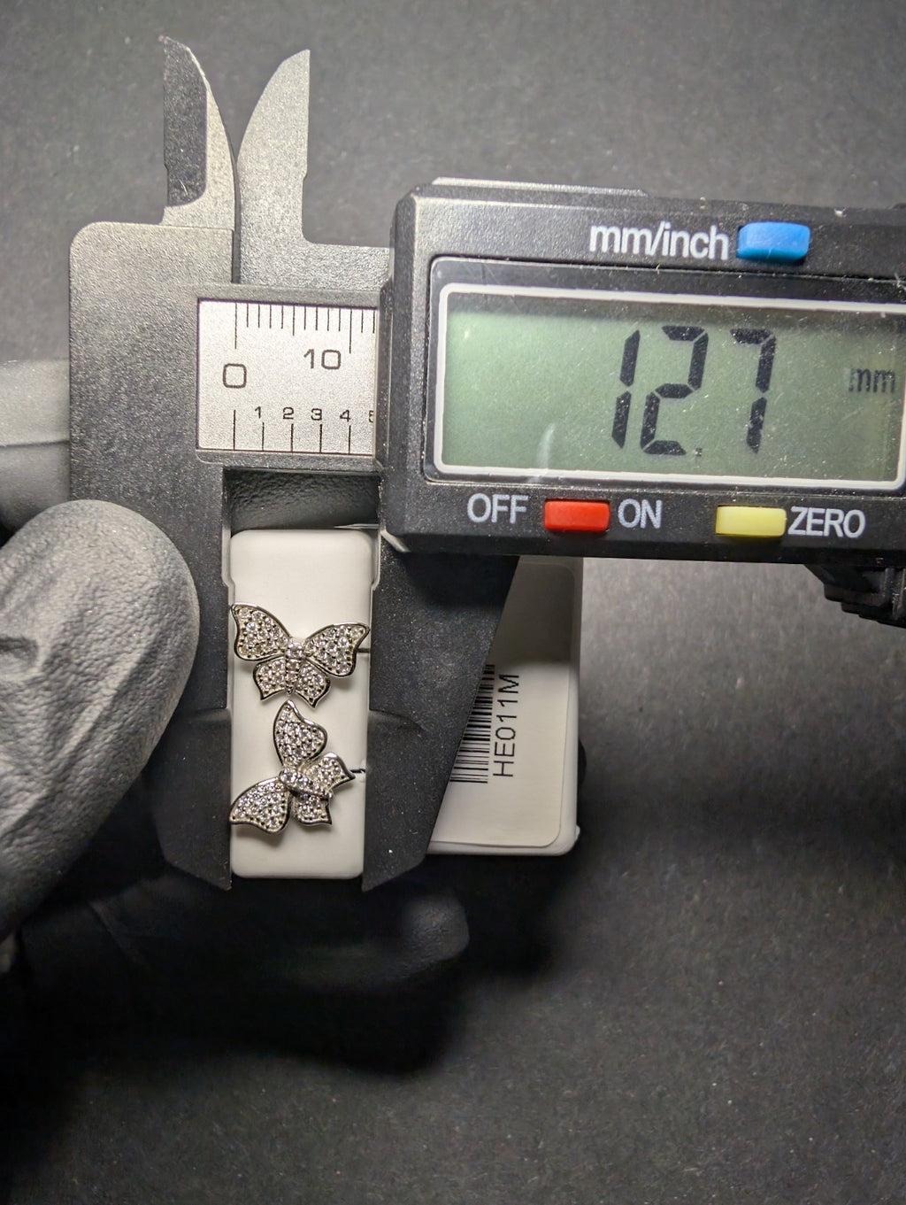 Solid 925 Sterling Silver VVS D Moissanite Beautiful Butterfly Earrings