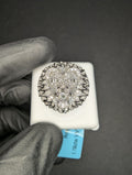 Solid 925 Sterling Silver Iced Out VVS D Moissanite Lion Head Ring Size 10