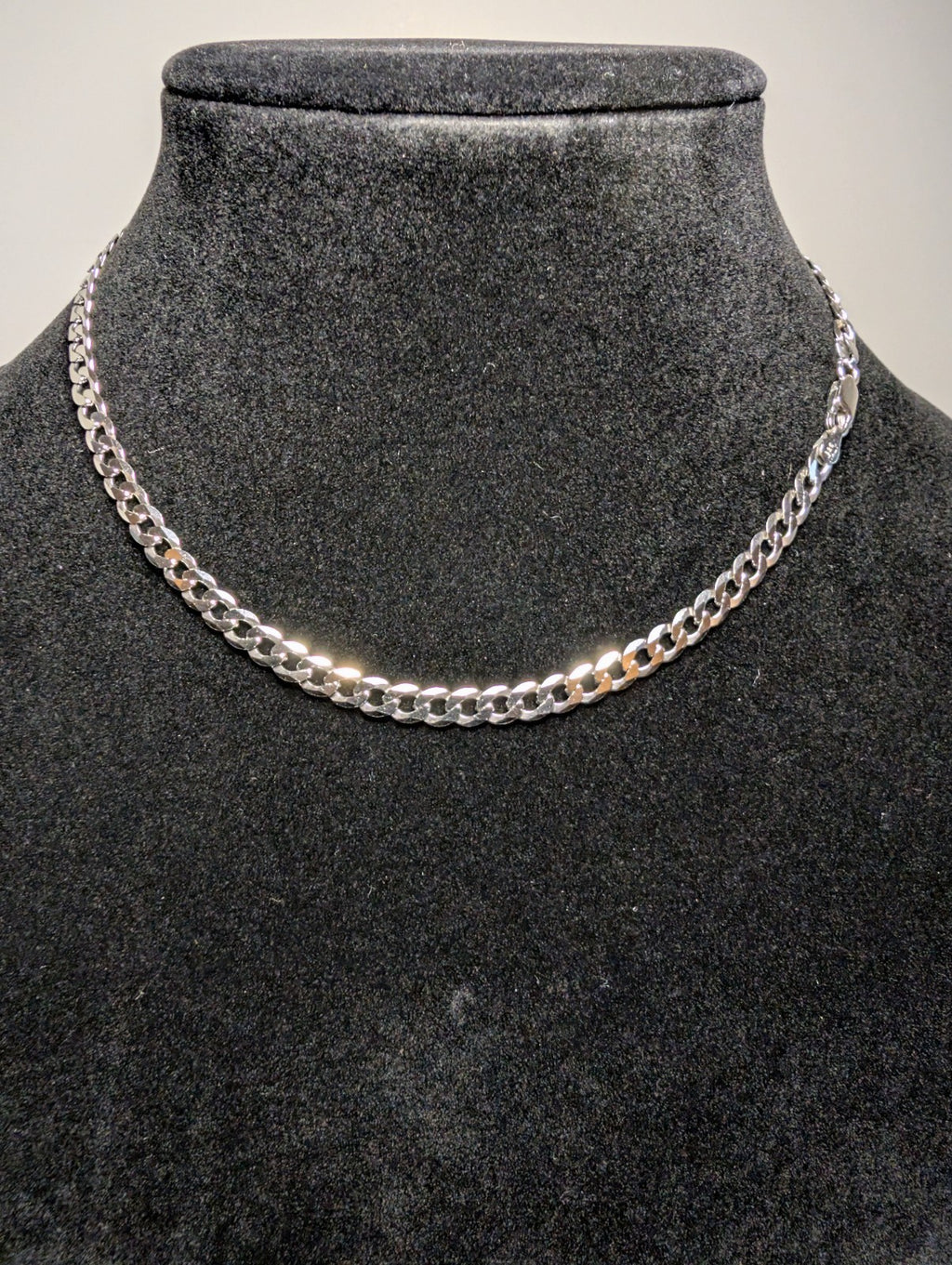 Solid 925 Italian Sterling Silver 16" 5.5mm Flat Cuban Necklace