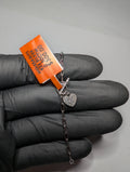 Solid 925 Sterling Silver  2.0mm 7” VVS D Color Moissanite Paperclip Bracelet