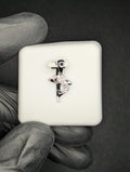 Solid 925 Sterling Silver Iced Out VVS D Moissanite Dainty Dolphin Pendant