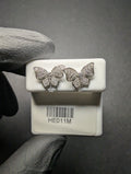 Solid 925 Sterling Silver VVS D Moissanite Beautiful Butterfly Earrings