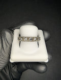 Judith Ripka Solid 925 Sterling Silver CZ Half Eternity Ring Size 5.75