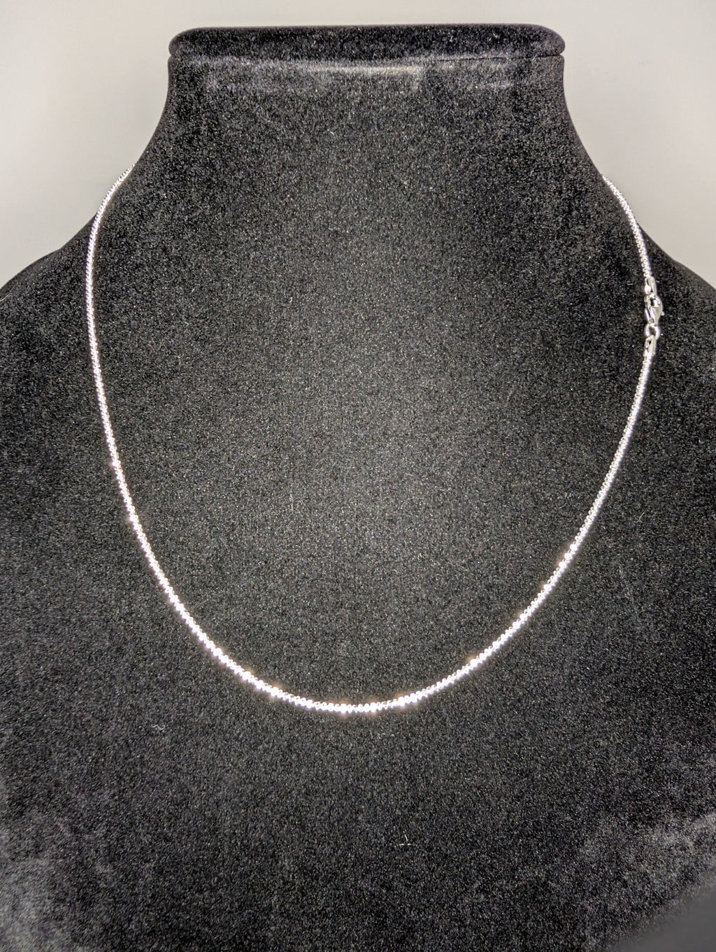Solid 925 Italian Sterling Silver 1.7mm 20in Twisted Rock / Sparkle Necklace