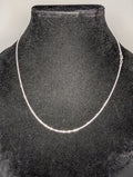 Solid 925 Italian Sterling Silver 1.7mm 20in Twisted Rock / Sparkle Necklace