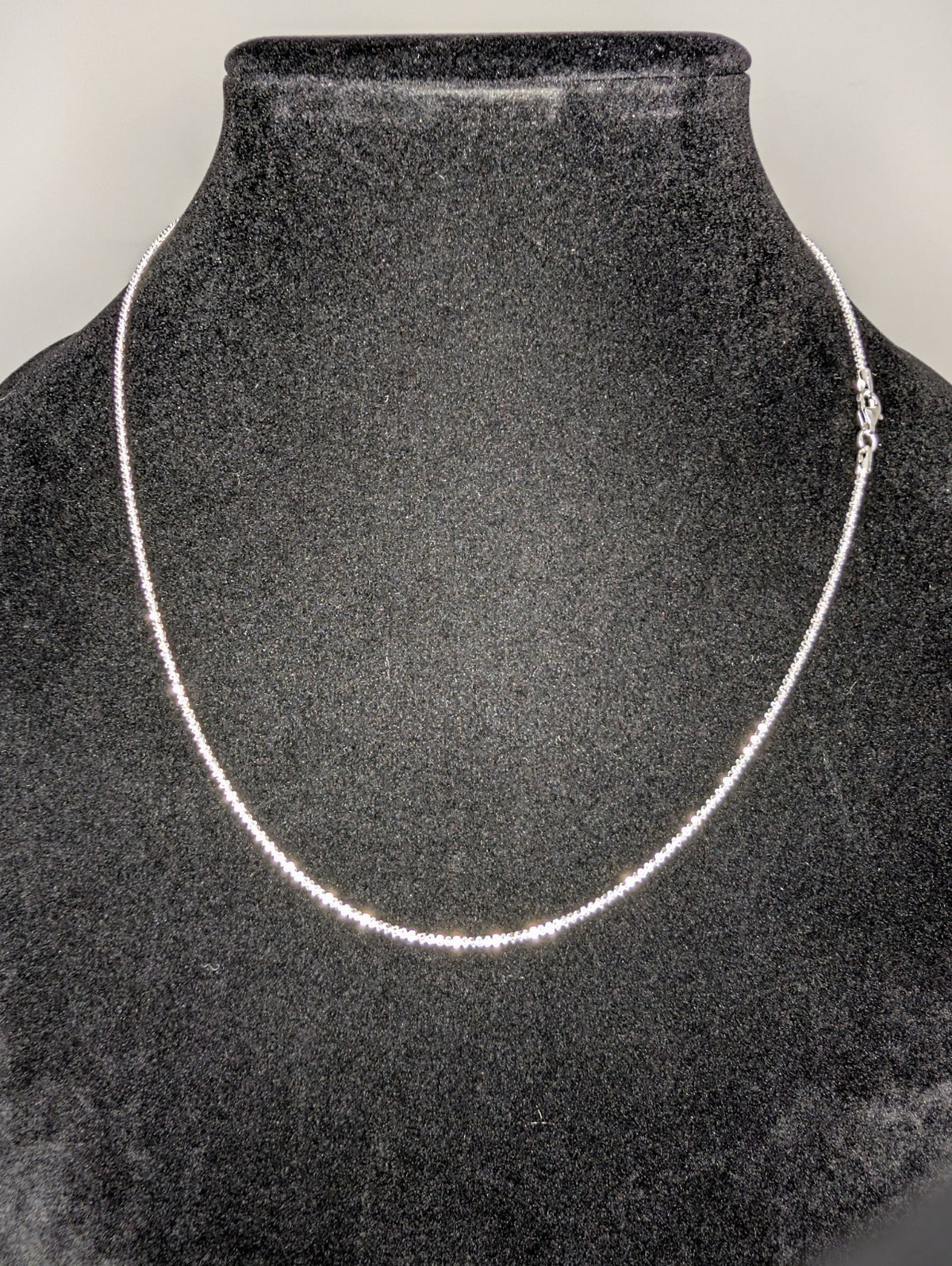 Solid 925 Italian Sterling Silver 1.7mm 20in Twisted Rock / Sparkle Necklace