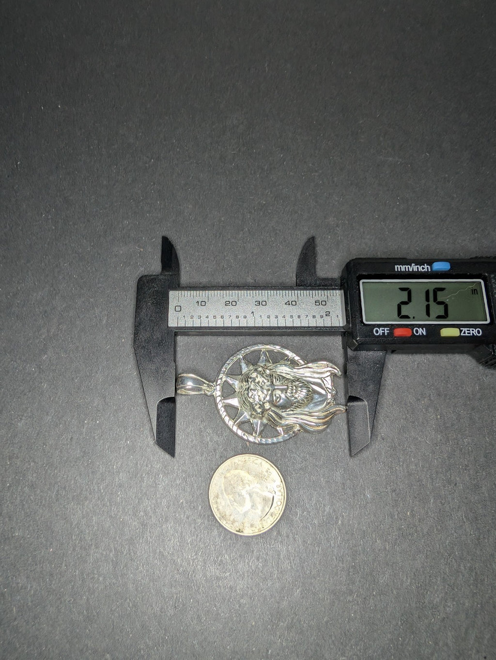 Solid 925 Sterling Silver Jesus Piece with Starburst Halo