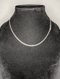 Solid 925 Italian Sterling Silver 18" 2.8mm Flat Cuban Necklace