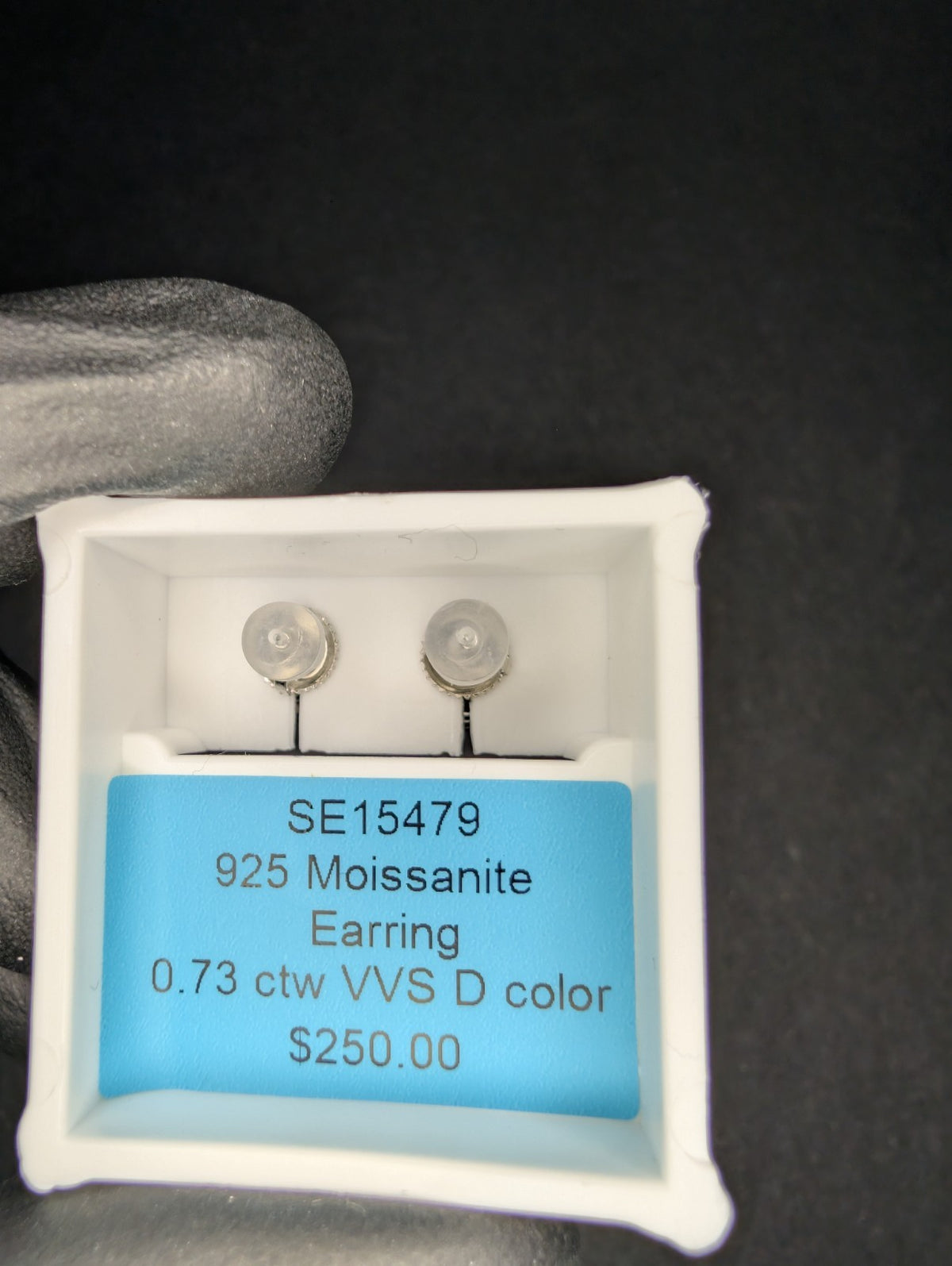 Solid 925 Silver VVS D Moissanite 9.6mm Step Up Cluster Double Halo Studs