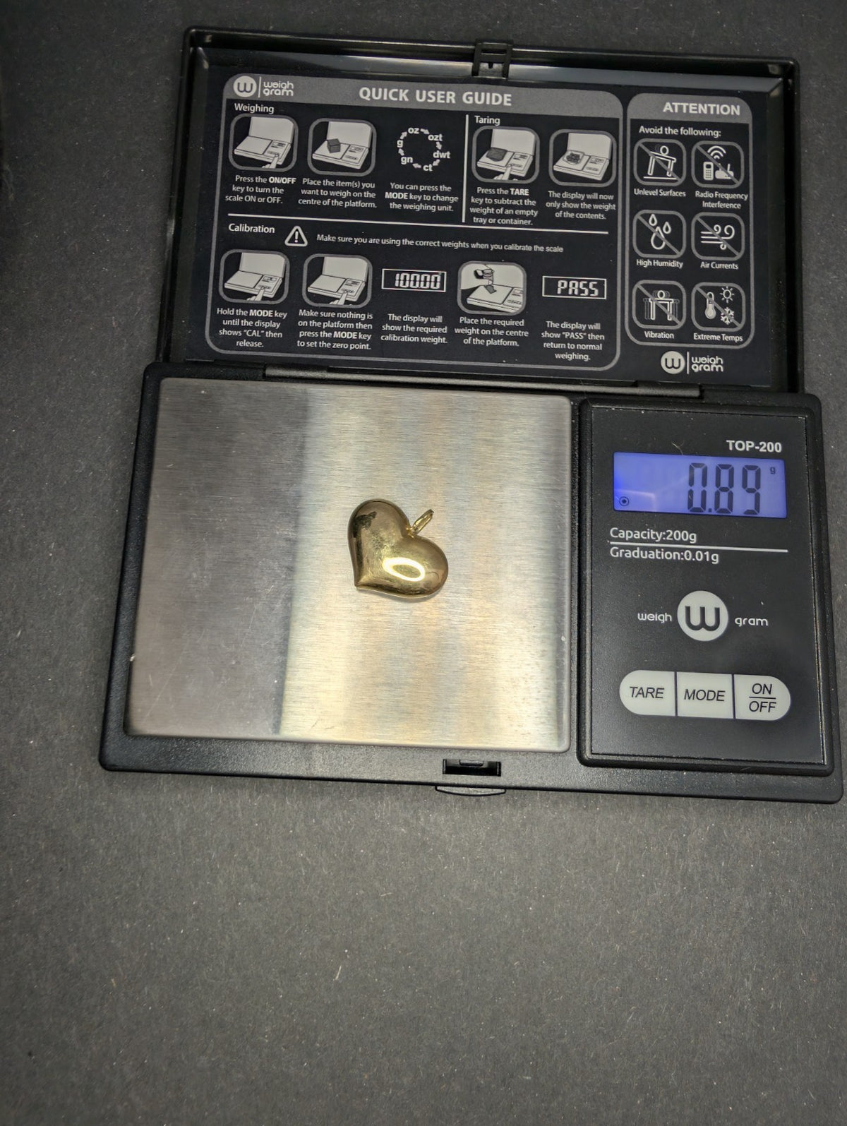 Vintage 14k Yellow Gold Puffed Heart Pendant