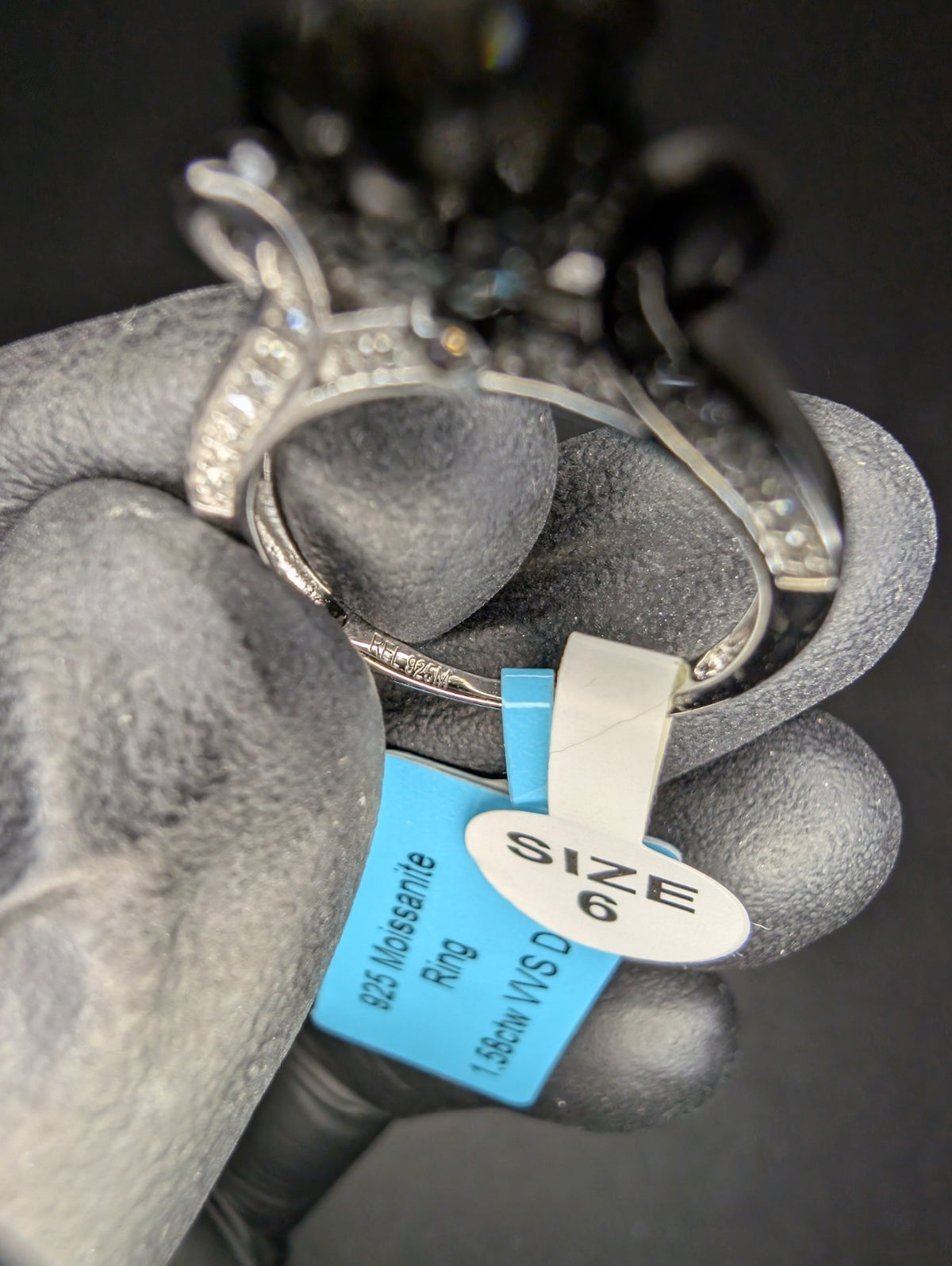 Solid 925 Silver VVS D Moissanite Cathedral Lotus Crown Solitaire Ring Size 6