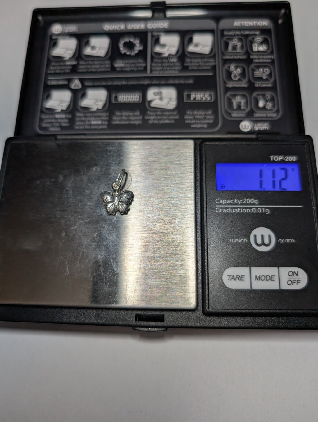 925 Sterling Silver Butterfly Charm Pendant 