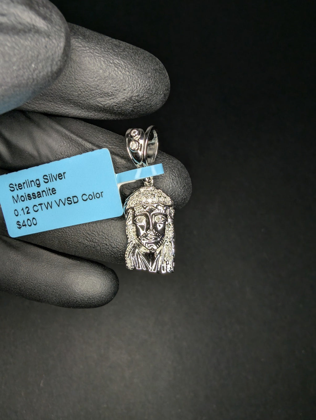Solid 925 Sterling Silver Iced Out VVS D Moissanite Jesus Piece Pendant
