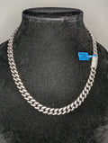 Solid 925 Sterling Silver Iced Out VVS Moissanite 20in 10mm Miami Cuban Necklace