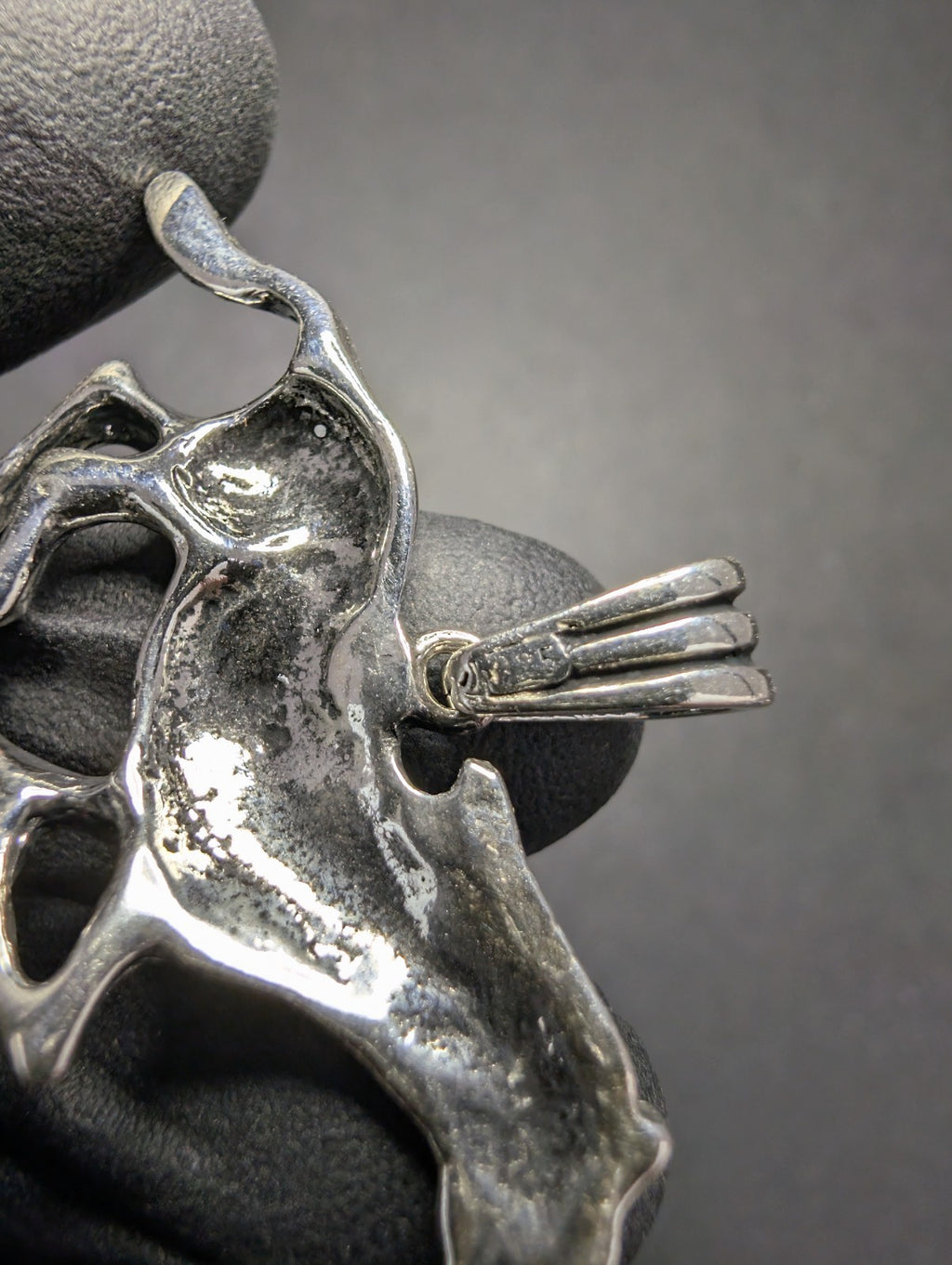 Solid 925 Sterling Silver Oxidized Finish Galloping Mustang / Horse Pendant