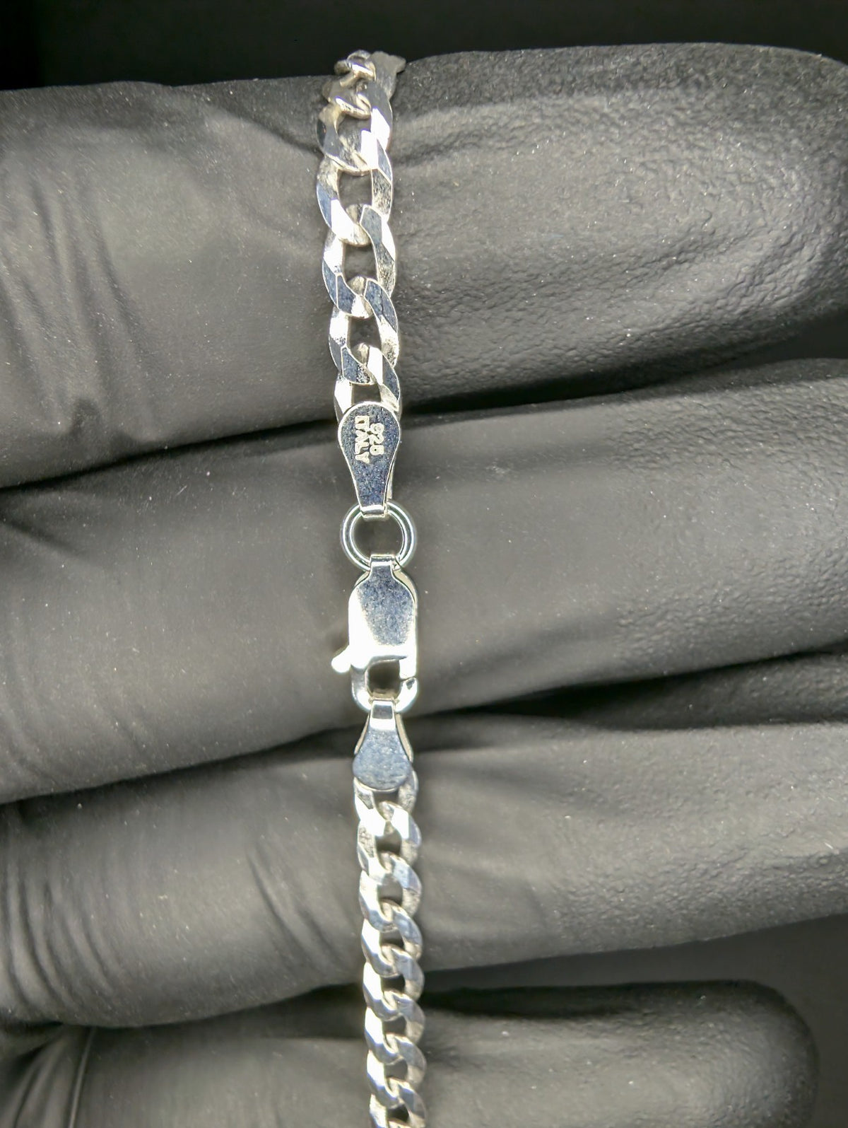 Solid 925 Italian Sterling Silver 24" 4.0mm Flat Cuban Necklace