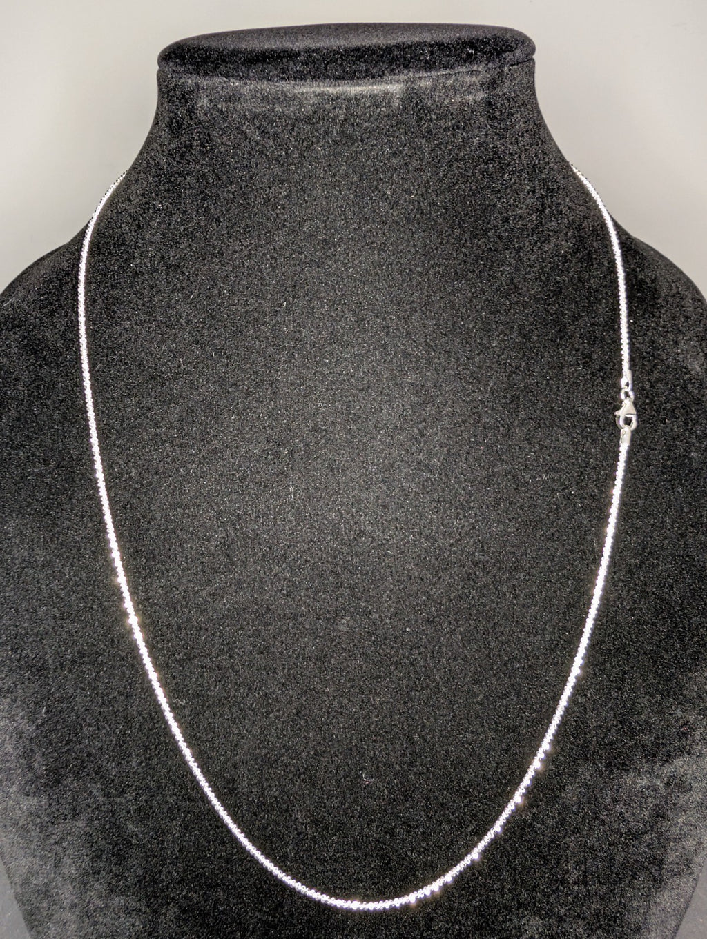 Solid 925 Italian Sterling Silver 1.7mm 24in Twisted Rock / Sparkle Necklace