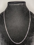 Solid 925 Italian Sterling Silver 1.7mm 24in Twisted Rock / Sparkle Necklace