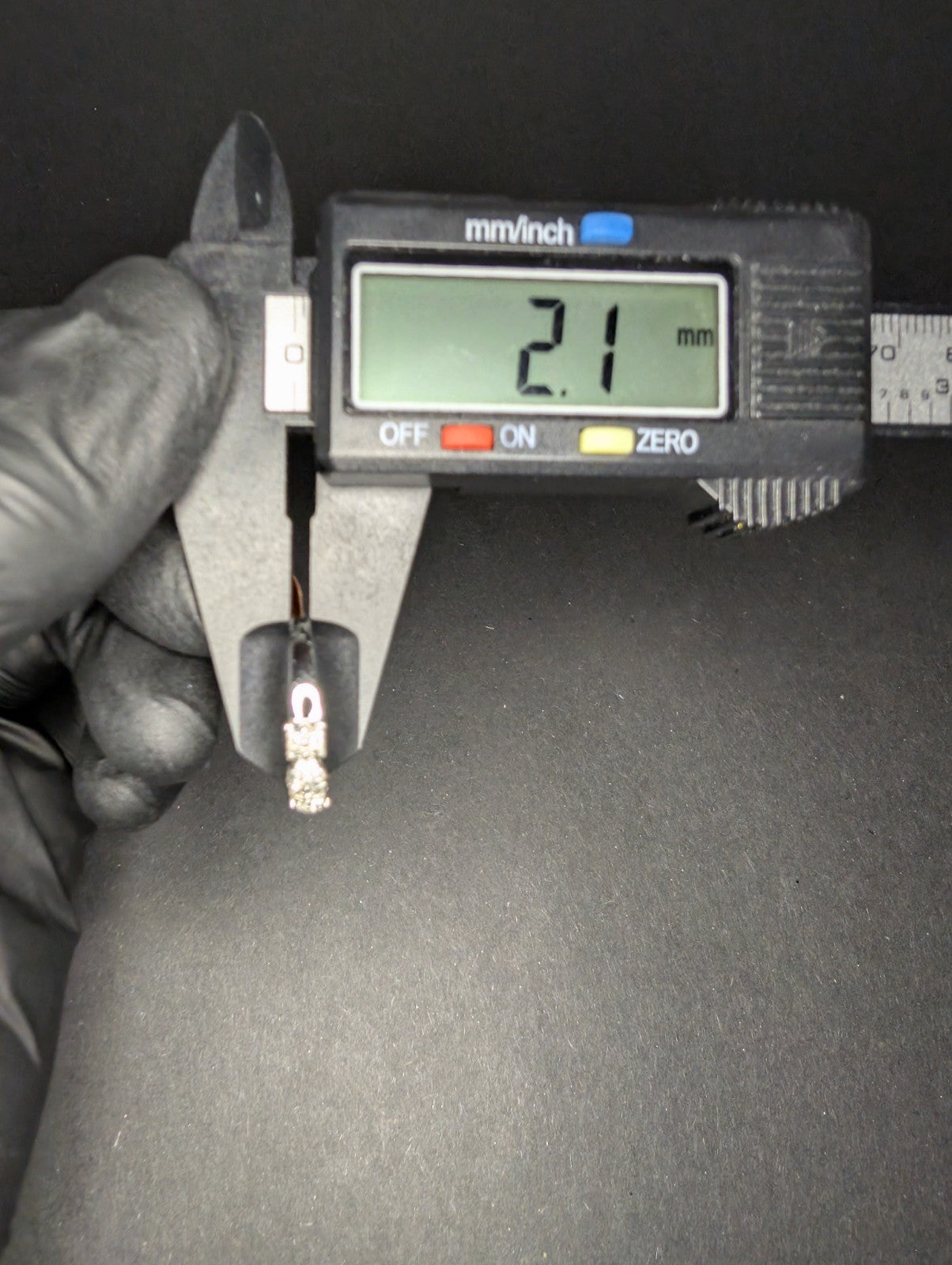 Solid 925 Silver Baguette and Round Moissanite Alternating Clusters Ring Size 7