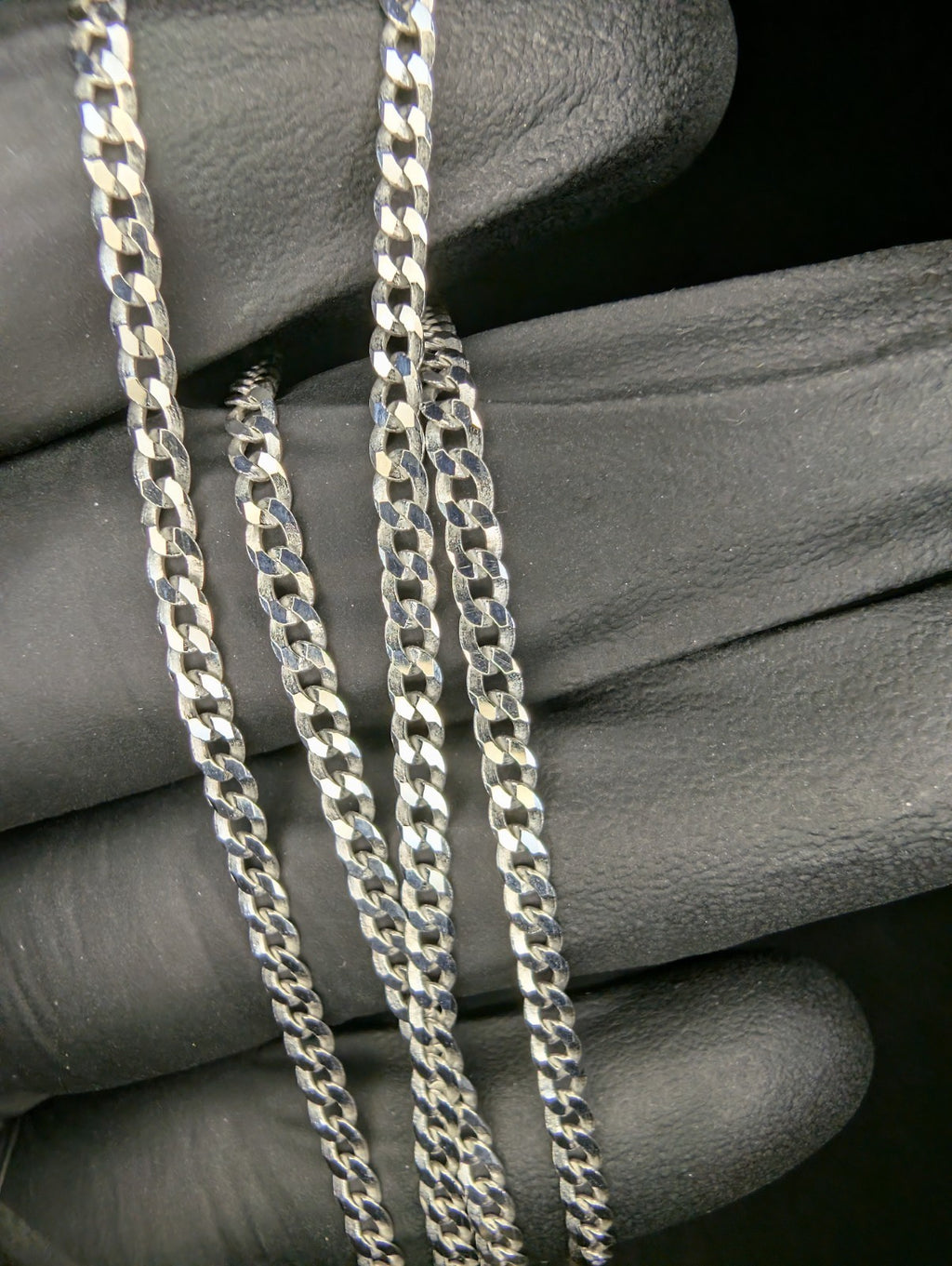 Solid 925 Italian Sterling Silver 18" 2.8mm Flat Cuban Necklace