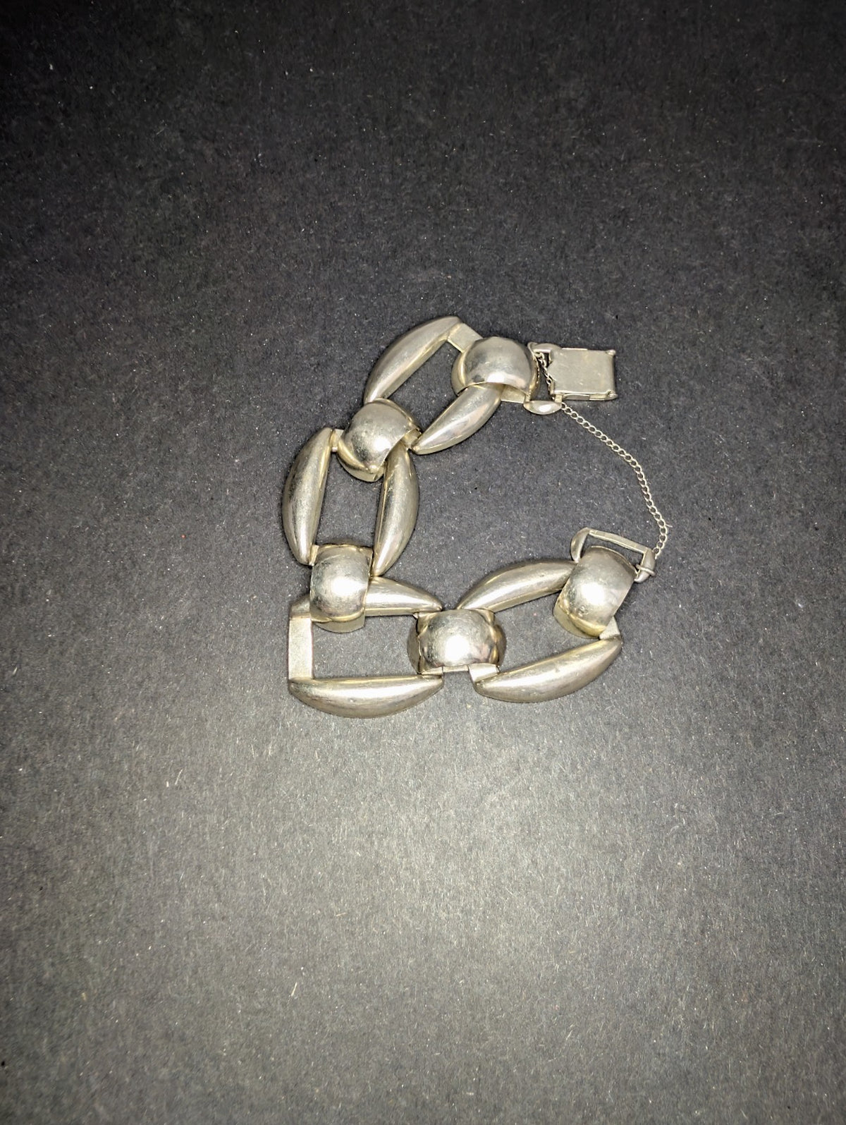 Mexican 925 Sterling Silver 7.5” 30.1mm Coffee Bean Chunky Artisan Bracelet