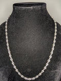 Solid 925 Sterling Silver 6.0mm 24” Puffed Mariner Necklace