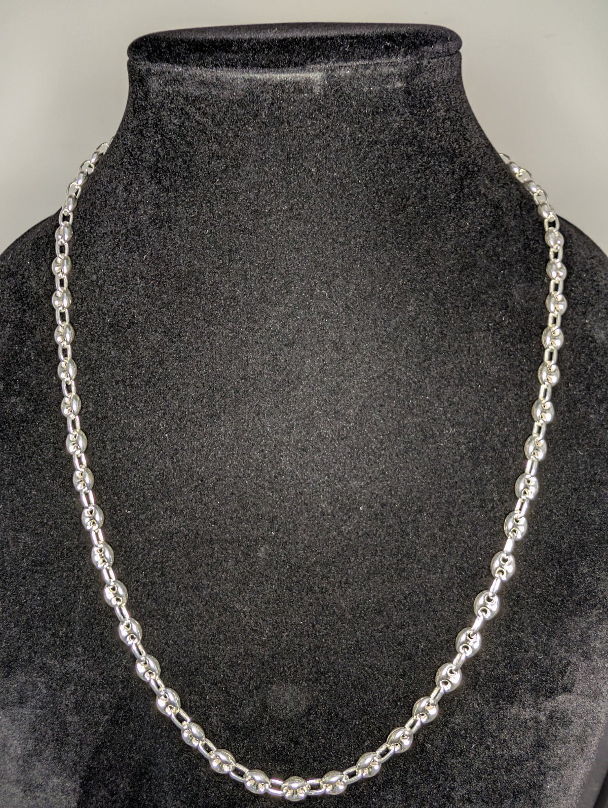 Solid 925 Sterling Silver 6.0mm 24” Puffed Mariner Necklace