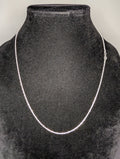 Solid 925 Italian Sterling Silver 1.7mm 22in Twisted Rock / Sparkle Necklace