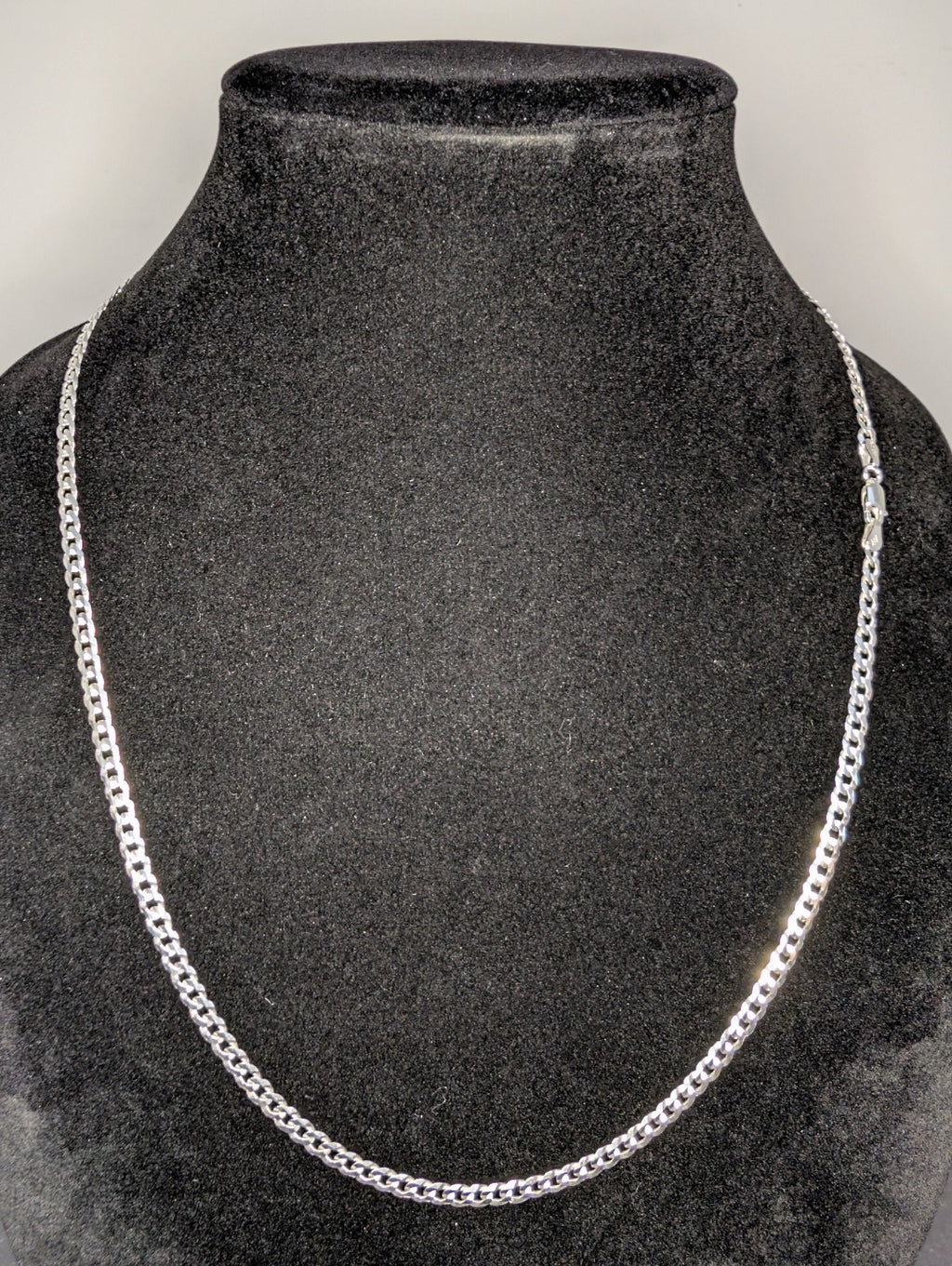 Solid 925 Italian Sterling Silver Flat Cuban Chain 4.1mm 24in Necklace