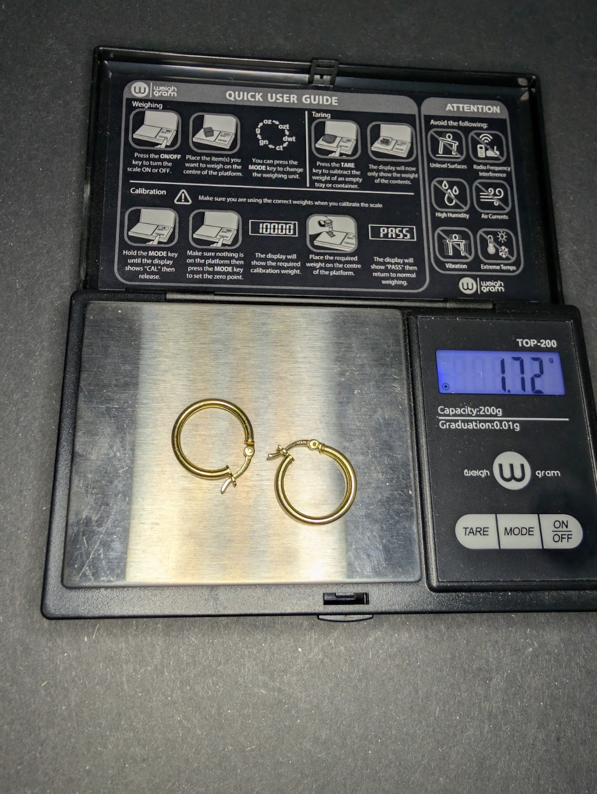 Gold over Solid 925 Sterling Silver Classic Polished Hoop Earrings